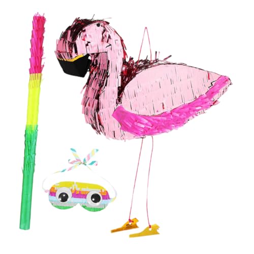 OUNONA Flamingo Piñata mit Augenbinde und Partydeko für Kindergeburtstag Hawaiianische Luau Feier Vielseitig als Spiel und Dekoration Einfach Aufzuhängen Wiederverwendbar OUNONA Flamingo Piñata mit Augenbinde und Partydeko für Kindergeburtstag Hawaiianische Luau Feier Vielseitig als Spiel und Dekoration Einfach Aufzuhängen Wiederverwendbar von OUNONA