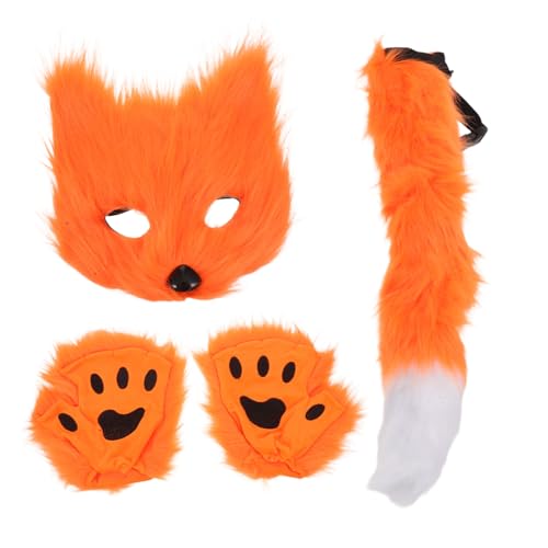 OUNONA Fuchs Cosplay Kostüm Set Erwachsene mit Realistischer Fuchsmaske und Handschuhen Bequemes Halloween Tierkostüm für Karneval Maskerade und Themenparty OUNONA Fuchs Cosplay Kostüm Set Erwachsene mit Realistischer Fuchsmaske und Handschuhen Bequemes Halloween Tierkostüm für Karneval Maskerade und Themenparty von OUNONA