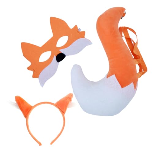 OUNONA Fuchs Cosplay Kostümset Tier Maske Ohren Stirnband für Halloween Weihnachten Bühnenaufführungen und Rollenspiele von OUNONA