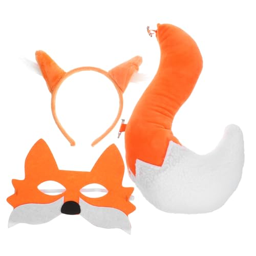 OUNONA Fuchs Kostüm Zubehör Set mit Maske Ohren und für Halloween und Cosplay Robuste Weiche und Leichte Tierverkleidung für Partys und Rollenspiele OUNONA Fuchs Kostüm Zubehör Set mit Maske Ohren und für Halloween und Cosplay Robuste Weiche und Leichte Tierverkleidung für Partys und Rollenspiele von OUNONA