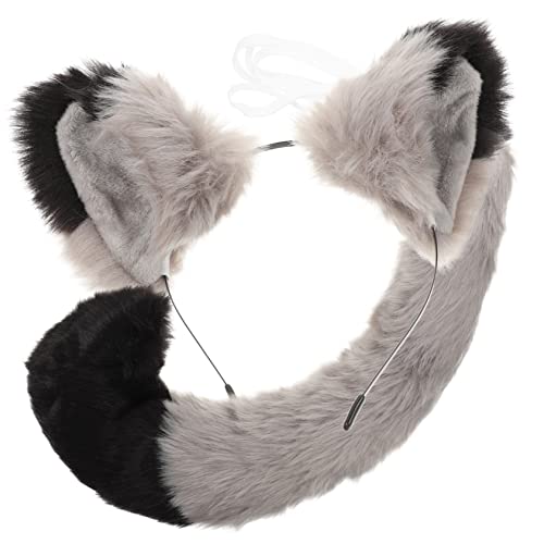 OUNONA Fuchsohren mit aus Hochwertigem Langlebiges Cosplay Accessoire für Karneval und Halloween Wiederverwendbar Angenehm zu Tragen Einfaches Ablegen Schwarz von OUNONA