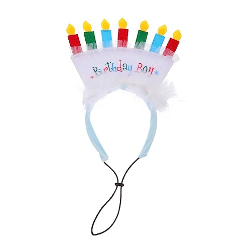 OUNONA Geburtstags Stirnband für Niedliches Haarband mit Kuchen Design für Geburtstagsfeiern Komfortabel und Dekorativ für Jungen und Mädchen von OUNONA