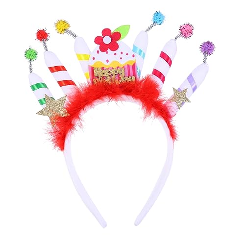 OUNONA Geburtstags Stirnband mit Kuchenkerzen Bequemes Haarband Accessoire für Frauen Vielseitiger Party Kopfschmuck für Geburtstagsfeiern und Festliche Anlässe OUNONA Geburtstags Stirnband mit Kuchenkerzen Bequemes Haarband Accessoire für Frauen Vielseitiger Party Kopfschmuck für Geburtstagsfeiern und Festliche Anlässe von OUNONA