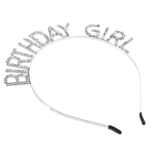 OUNONA Geburtstagskrone Stirnband mit Funkelnden Strasssteinen Leichter Kopfschmuck für Mädchen Party Deko Haaraccessoire Bequem und Vielseitig für Feier und Event von OUNONA