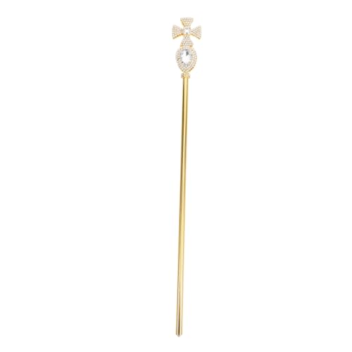OUNONA Goldener Cosplay mit Wasserdiamanten Robustes Halloween König Stab Requisite für Kostüm Rollenspiel Themenpartys und Bühnenauftritte von OUNONA