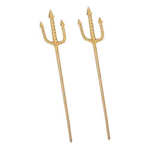 OUNONA Goldener Spiral Stab mit Abgerundeten Spitzen Sicherer Teufel Halloween Kostüm Requisite für Cosplay Bühnenauftritte und Meerjungfrauen Themenveranstaltungen von OUNONA