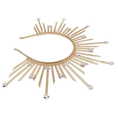 OUNONA Goldenes Sonnenstirnband für Vintage Kopfschmuck mit Sonnenschliff Halloween und Göttinnenkostüme für Gothic Fans und Stilvolle Auftritte von OUNONA