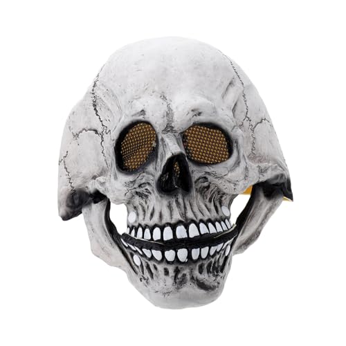 OUNONA Gruselige Schädelmaske mit Beweglichem Unterkiefer für Halloween Halloween Kopfbedeckung für Kostümpartys Perfektes für Karneval Maskeraden OUNONA Gruselige Schädelmaske mit Beweglichem Unterkiefer für Halloween Halloween Kopfbedeckung für Kostümpartys Perfektes für Karneval Maskeraden von OUNONA