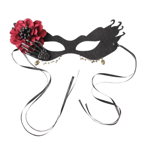 OUNONA Halbgesichts Halloween Maske Damen mit Verstellbarem Riemen Skelett Hand Einzigartiges Cosplay Accessoire für Karneval Maskenball und von OUNONA