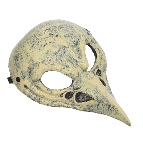 OUNONA Halloween Cosplay Vogel Schädel Maske PU Tiermaske mit Realistischem Design für Karneval Maskenball und Kostümparty Atmungsaktiv und Detailreich für Erwachsene von OUNONA