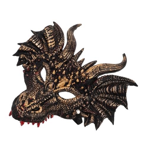 OUNONA Halloween Dragon Maske PU Maskenkostüm Realistisches Drachenkopf Cosplay Zubehör Leicht und Wiederverwendbar für Halloween Party Masquerade Festival von OUNONA
