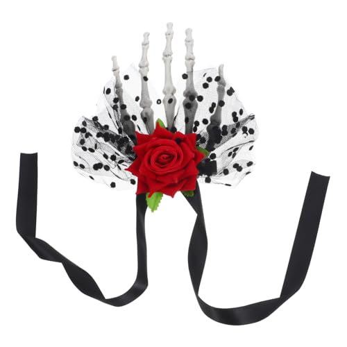 OUNONA Halloween Haarklammer Skelett Hand mit Zarter Rosenblüte Leichter Bequemer Haarclip Modisches Halloween Haaraccessoire für Mädchen Eleganter und Auffälliger Look OUNONA Halloween Haarklammer Skelett Hand mit Zarter Rosenblüte Leichter Bequemer Haarclip Modisches Halloween Haaraccessoire für Mädchen Eleganter und Auffälliger Look von OUNONA