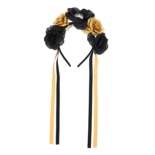 OUNONA Halloween Haarreif mit Goldenem und Rosen Festival Kopfschmuck für Damen Bequem und Langlebig für Halloween Karneval Maskerade und Kostümpartys OUNONA Halloween Haarreif mit Goldenem und Rosen Festival Kopfschmuck für Damen Bequem und Langlebig für Halloween Karneval Maskerade und Kostümpartys von OUNONA