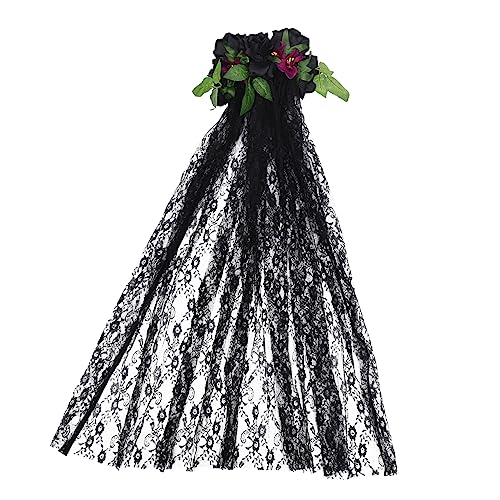 OUNONA Halloween Haarreif mit Schleier und Blumen Flexibles Haarschmuck Accessoire für Damen für Halloween Partys und Kreative Verkleidungen OUNONA Halloween Haarreif mit Schleier und Blumen Flexibles Haarschmuck Accessoire für Damen für Halloween Partys und Kreative Verkleidungen von OUNONA