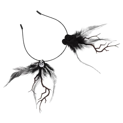 OUNONA Halloween Haarschmuck Haarreif Mit Schwarzen Federn Kostümparty Dekoration Für Cosplay Und Festliche Anlässe Für Erwachsene OUNONA Halloween Haarschmuck Haarreif Mit Schwarzen Federn Kostümparty Dekoration Für Cosplay Und Festliche Anlässe Für Erwachsene von OUNONA