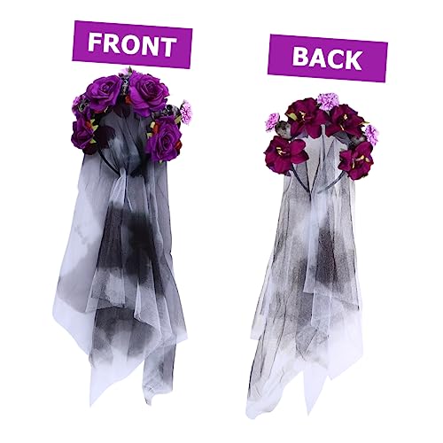 OUNONA Halloween Haarschmuck mit Schädel und Rosenblüten Verstellbares Damen Stirnband für Stilvolles Cosplay und Einzigartige Kostüme für Halloween Feiern und Partys OUNONA Halloween Haarschmuck mit Schädel und Rosenblüten Verstellbares Damen Stirnband für Stilvolles Cosplay und Einzigartige Kostüme für Halloween Feiern und Partys von OUNONA