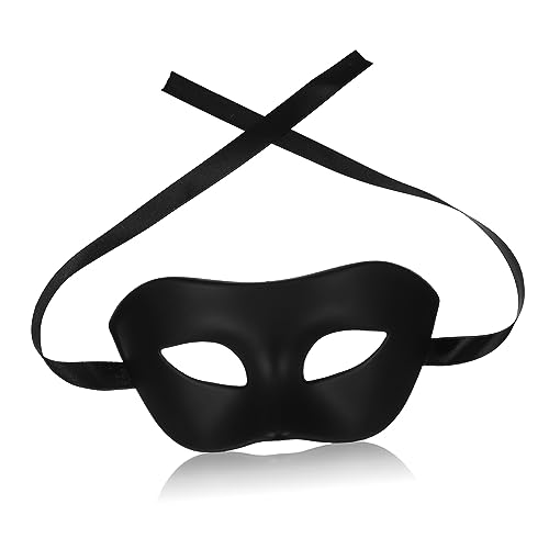 OUNONA Halloween Halbmaske für Männer Schwarze Cosplay Maske Partyzubehör für Karneval Maskenball Wiederverwendbar Anpassbar mit Elastischem Band OUNONA Halloween Halbmaske für Männer Schwarze Cosplay Maske Partyzubehör für Karneval Maskenball Wiederverwendbar Anpassbar mit Elastischem Band von OUNONA