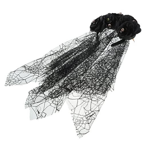 OUNONA Halloween Schleier Haarschmuck mit Blumen und Schädeln Gothic Kostüm Kopfbedeckung für Cosplay Geeignet für Halloween Partys und Ghost Day Leicht und Bequem für Teenager und OUNONA Halloween Schleier Haarschmuck mit Blumen und Schädeln Gothic Kostüm Kopfbedeckung für Cosplay Geeignet für Halloween Partys und Ghost Day Leicht und Bequem für Teenager und von OUNONA
