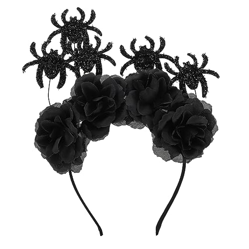 OUNONA Halloween Schwarzes Haarband Cosplay Dekoration Mit Spinnen Für Partys Und Festliche Anlässe von OUNONA