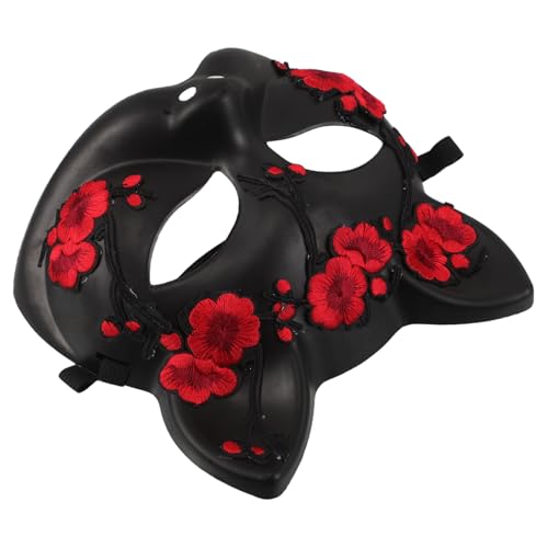OUNONA Halloween Tiermaske Halbgesichts Fuchs Katze Kunststoff Maske Damen Party Cosplay Zubehör Leicht und Komfortabel für Karneval Verkleidung von OUNONA