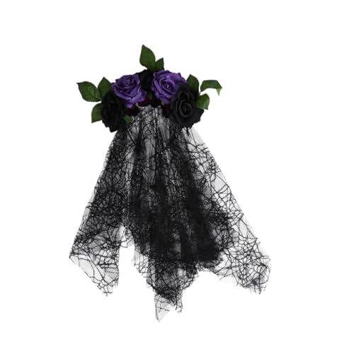 OUNONA Halloween Veil Haarreif mit Blumen für Cosplay Elastisches Haarschmuck Accessoire für Mottopartys und Fotografie für Halloween und Karneval OUNONA Halloween Veil Haarreif mit Blumen für Cosplay Elastisches Haarschmuck Accessoire für Mottopartys und Fotografie für Halloween und Karneval von OUNONA