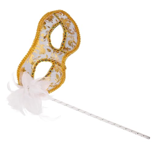 OUNONA Handheld Venezianische Maske für Damen Halbmaske für Karneval Halloween und Kostümpartys Leicht und Komfortabel mit Kunstvollen Details für Maskenbälle und Themenveranstaltungen von OUNONA