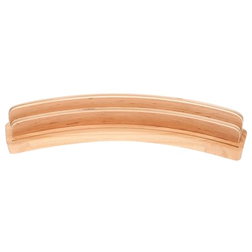 OUNONA Holz Kartenhalter Spielkartenständer mit Gebogenem Design Stabiler Karten Aufsteller für Karten Natürlicher Holz Display Halter für Senioren Langlebig und Praktisch von OUNONA