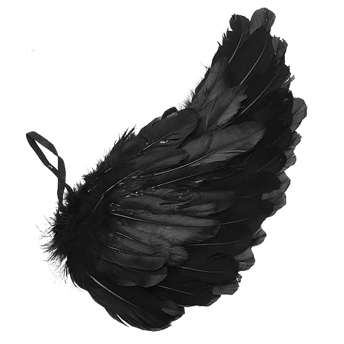 OUNONA Kleine Schwarze Engelsflügel für Halloween Bühnenaufführungen und Karneval Langlebig und Hautfreundlich OUNONA Kleine Schwarze Engelsflügel für Halloween Bühnenaufführungen und Karneval Langlebig und Hautfreundlich von OUNONA