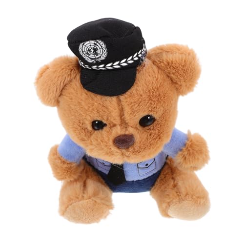 OUNONA Kleiner Polizeibär Schlüsselanhänger Süßes Plüschtier Zum Dekorieren Von Taschen Und Schlüsselbund Bärenfigur Für Bärenliebhaber OUNONA Kleiner Polizeibär Schlüsselanhänger Süßes Plüschtier Zum Dekorieren Von Taschen Und Schlüsselbund Bärenfigur Für Bärenliebhaber von OUNONA