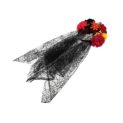 OUNONA Kreativer Halloween Skull Haarreif mit Rosenblüten Gruselige Cosplay Dekoration für Halloween Partys und Kostüm Events Schwarz Rot für Festliche OUNONA Kreativer Halloween Skull Haarreif mit Rosenblüten Gruselige Cosplay Dekoration für Halloween Partys und Kostüm Events Schwarz Rot für Festliche von OUNONA