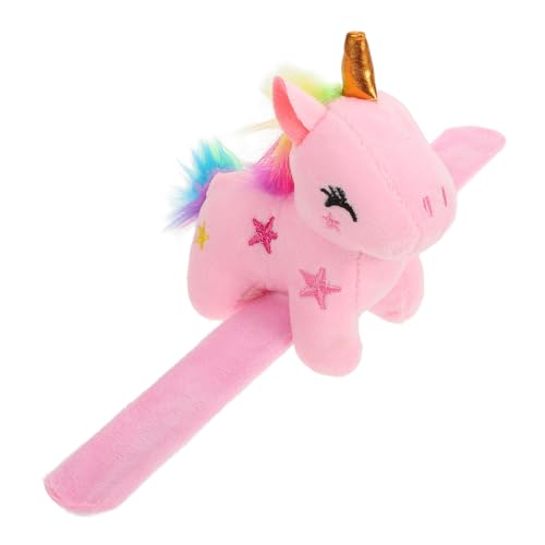 OUNONA Kuscheltier Slap Armband Plüsch Einhorn Armband Weiches Handgelenkband für Perfektes Partygeschenk und Gastgeschenk Farbenfrohes Einhorn Design von OUNONA