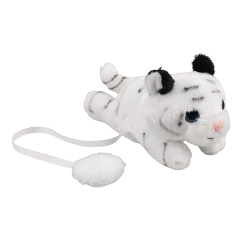 OUNONA Kuscheltier Tiger für Schulter Weicher Plüsch Tiger Accessoire für Cosplay Partys und Alltägliche Outfits Realistisch und Charmant für Junggesellenabschiede und Themenfeiern von OUNONA