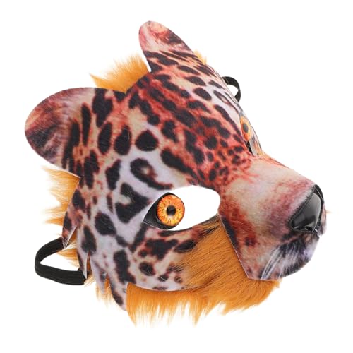 OUNONA Leoparden Halbgesichtsmaske Atmungsaktive Tier Masquerade mit Realistischem Design Universelle Passform für Erwachsene für Halloween Karneval Kostümparty von OUNONA