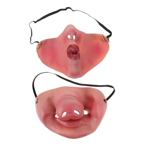 OUNONA Lustige Halbe Schweinenasen Humorvolles Tiergesicht Teiliges mit Roter Lippenhälfte Witziges Kostümzubehör für Fasching Partys April und Hochzeits Spiele OUNONA Lustige Halbe Schweinenasen Humorvolles Tiergesicht Teiliges mit Roter Lippenhälfte Witziges Kostümzubehör für Fasching Partys April und Hochzeits Spiele von OUNONA