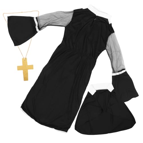 OUNONA Nonnenkostüm für Damen Plus Cosplay Outfit für Halloween Bühnenaufführungen und Kostümpartys Leicht und für Einzigartige Dekorationen und Fotorequisiten OUNONA Nonnenkostüm für Damen Plus Cosplay Outfit für Halloween Bühnenaufführungen und Kostümpartys Leicht und für Einzigartige Dekorationen und Fotorequisiten von OUNONA