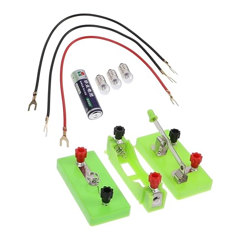 OUNONA Physik Lichthalter Experimentierkasten für Grundschule Elektrische Schaltungen Lernset Elektronik Experimentiergerät Lehrmittel für Einfache Stromkreise und Praxisnahes von OUNONA