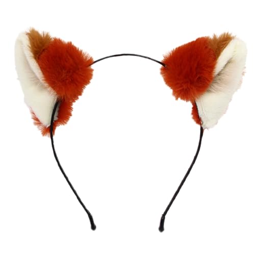 OUNONA Plüsch Fuchsohren Haarreif Elastisch Leicht Weich für Damen Cosplay Party Fasching Halloween Karneval Kostüm Zubehör Rot braun OUNONA Plüsch Fuchsohren Haarreif Elastisch Leicht Weich für Damen Cosplay Party Fasching Halloween Karneval Kostüm Zubehör Rot braun von OUNONA
