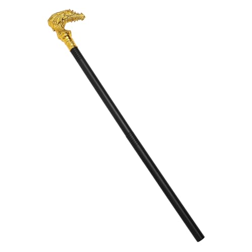 OUNONA Punk Stil Halloween Gehstock mit Goldfarbenem Drachenkopf Cosplay Requisite für Kostüm und Partydeko Langlebiger Kunststoffstab für Halloween Verkleidungen OUNONA Punk Stil Halloween Gehstock mit Goldfarbenem Drachenkopf Cosplay Requisite für Kostüm und Partydeko Langlebiger Kunststoffstab für Halloween Verkleidungen von OUNONA