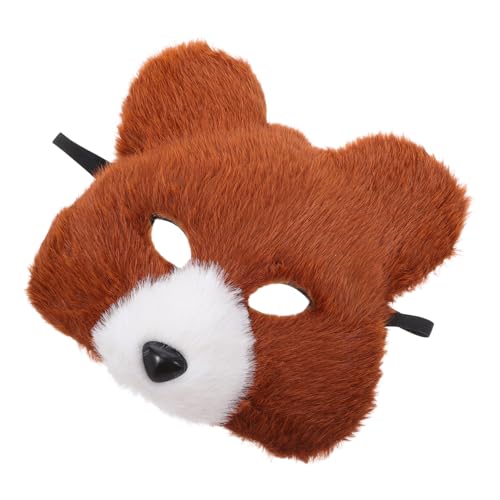OUNONA Realistische Plüsch Bärenkopf Maske für Erwachsene Weiche Atmungsaktive Tiergesichtsmaske Leichte Halloween Cosplay Masquerade Party Accessoire für Kostüme und Verkleidungen von OUNONA
