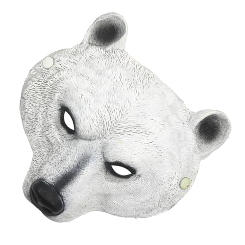 OUNONA Realistische Polar Bären Maske Langlebig und Komfortabel für Halloween Karneval und Kostümpartys Verstellbar für Erwachsene Bezauberndes Tierkostüm Zubehör von OUNONA
