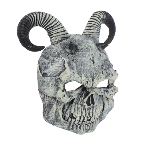 OUNONA Realistische Ziegenkopf Halloween Maske mit Ramhörnern für Cosplay und Gruselige Partys Perfektes Kostümzubehör für Erwachsene OUNONA Realistische Ziegenkopf Halloween Maske mit Ramhörnern für Cosplay und Gruselige Partys Perfektes Kostümzubehör für Erwachsene von OUNONA