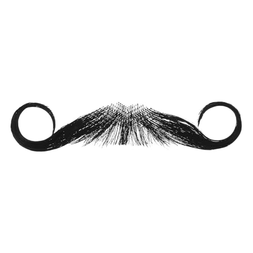 OUNONA Realistischer falscher Schnurrbart: Falscher Bart aus Echthaar für Halloween, Cosplay, Party, Film-Make-up, einfach aufzutragen und zu entfernen, angenehmes Tragegefühl, Schwarz OUNONA Realistischer falscher Schnurrbart: Falscher Bart aus Echthaar für Halloween, Cosplay, Party, Film-Make-up, einfach aufzutragen und zu entfernen, angenehmes Tragegefühl, Schwarz von OUNONA