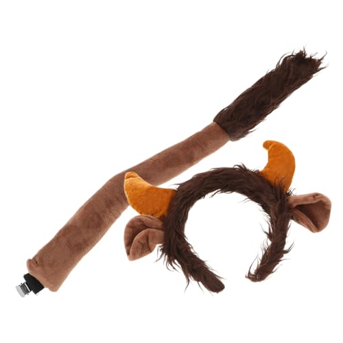 OUNONA Realistisches Kuh Kostüm Set mit Hörnern und Detailreiches Tier Cosplay Stirnband Vielseitiges Halloween und Weihnachts Accessoire für Damen und Herren OUNONA Realistisches Kuh Kostüm Set mit Hörnern und Detailreiches Tier Cosplay Stirnband Vielseitiges Halloween und Weihnachts Accessoire für Damen und Herren von OUNONA