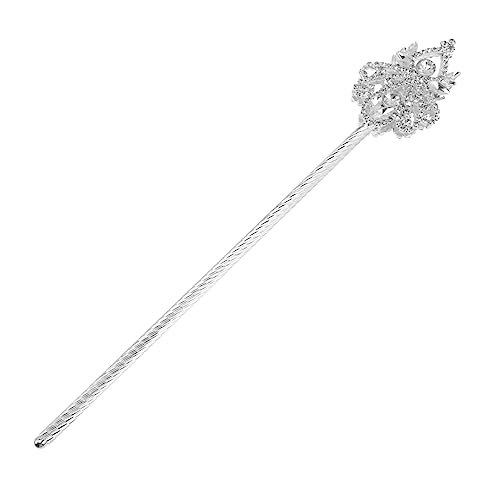 OUNONA Rhinestone Gehstock Silberner Kostüm Spazierstock mit Strass für Damen Mädchen Halloween Cosplay Accessoire Elegant Modisch von OUNONA