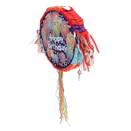 OUNONA Runde Pinata für Geburtstagsdekoration Lustige Partydekoration für Kindergeburtstag Mottoparty und Karneval zu Befüllen mit Süßigkeiten und Auffälliges von OUNONA