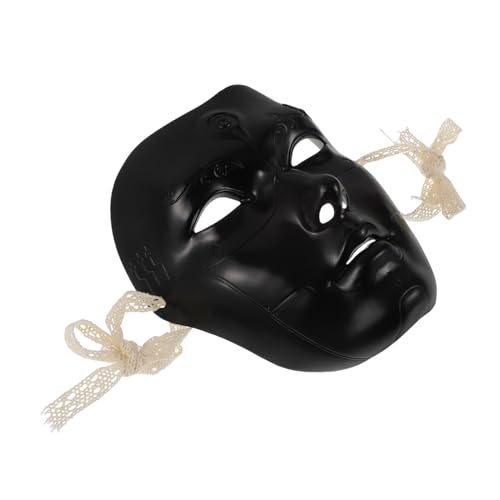 OUNONA Schwarze Mechanische Vollmaske für Steampunk Cyborg für Halloween Cosplay Maskeraden Ballpartys Anpassbar Strapazierfähigem Kunststoff Gefertigt von OUNONA