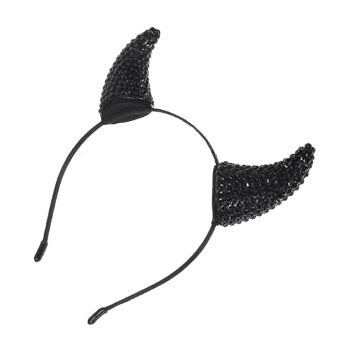 OUNONA Schwarzes Teufelshorn Stirnband Glitzernde Halloween Dämonen Kopfbedeckung Cow Horns Haarreifen für Kostümpartys und Cosplay Dekoration Bequemer Sitz und Exklusives Design OUNONA Schwarzes Teufelshorn Stirnband Glitzernde Halloween Dämonen Kopfbedeckung Cow Horns Haarreifen für Kostümpartys und Cosplay Dekoration Bequemer Sitz und Exklusives Design von OUNONA