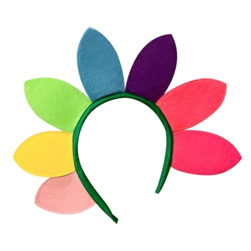 OUNONA Sonnenblumen Stirnband für Erwachsene Farbenfrohes Haarschmuck Kostüm für Halloween und Festivals Bequemer Kopfschmuck für Partys und Cosplay Anlässe Einzigartiger Haarreifen mit von OUNONA