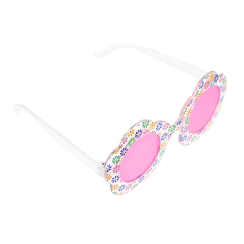 OUNONA Sonnenbrille mit Transparenten Pinken Blüten Lustige Partybrille für Geburtstag Modisches Accessoire mit Niedlichem Blumenprint Trendige Fotorequisite für Mädchen und Jungen von OUNONA