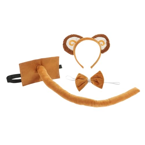 OUNONA Stirnband mit Affenohren aus Weichem Teddyplüsch Tierkostüm Zubehör für Karneval Cosplay Bühnenauftritte und Themenpartys von OUNONA